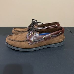 Sperry Boat Shoes Men's 8 Extra Wide Brown (worn once)